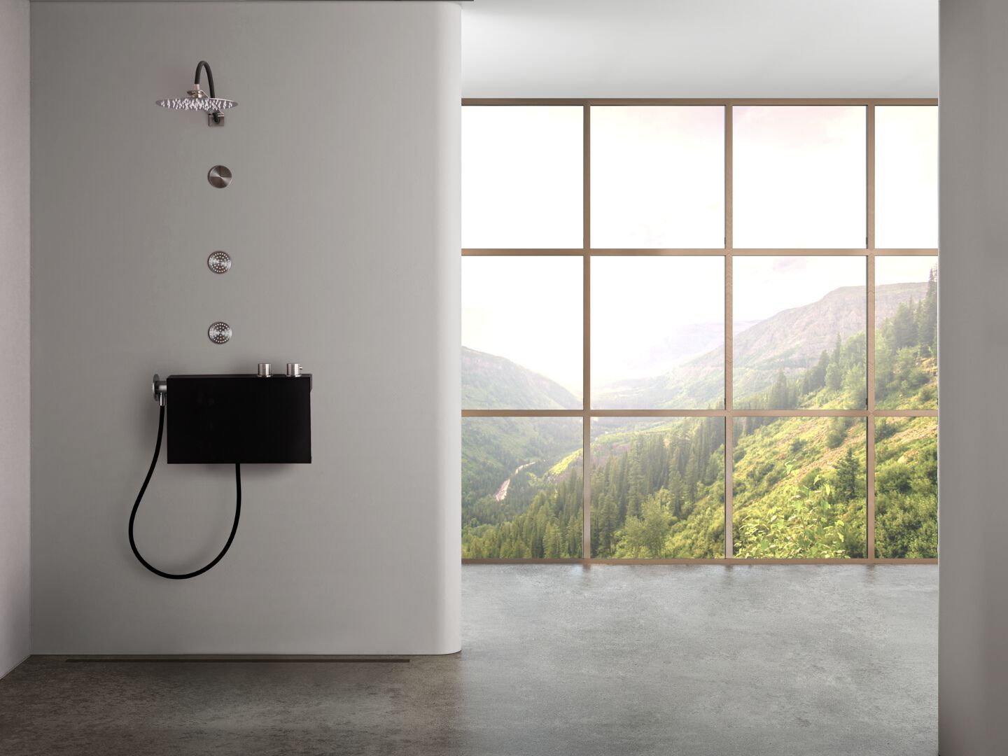 Душевая колонка из нержавеющей стали с душем и ручным душем Cropelli Alyssia ARCH-00112619 - Вид №33