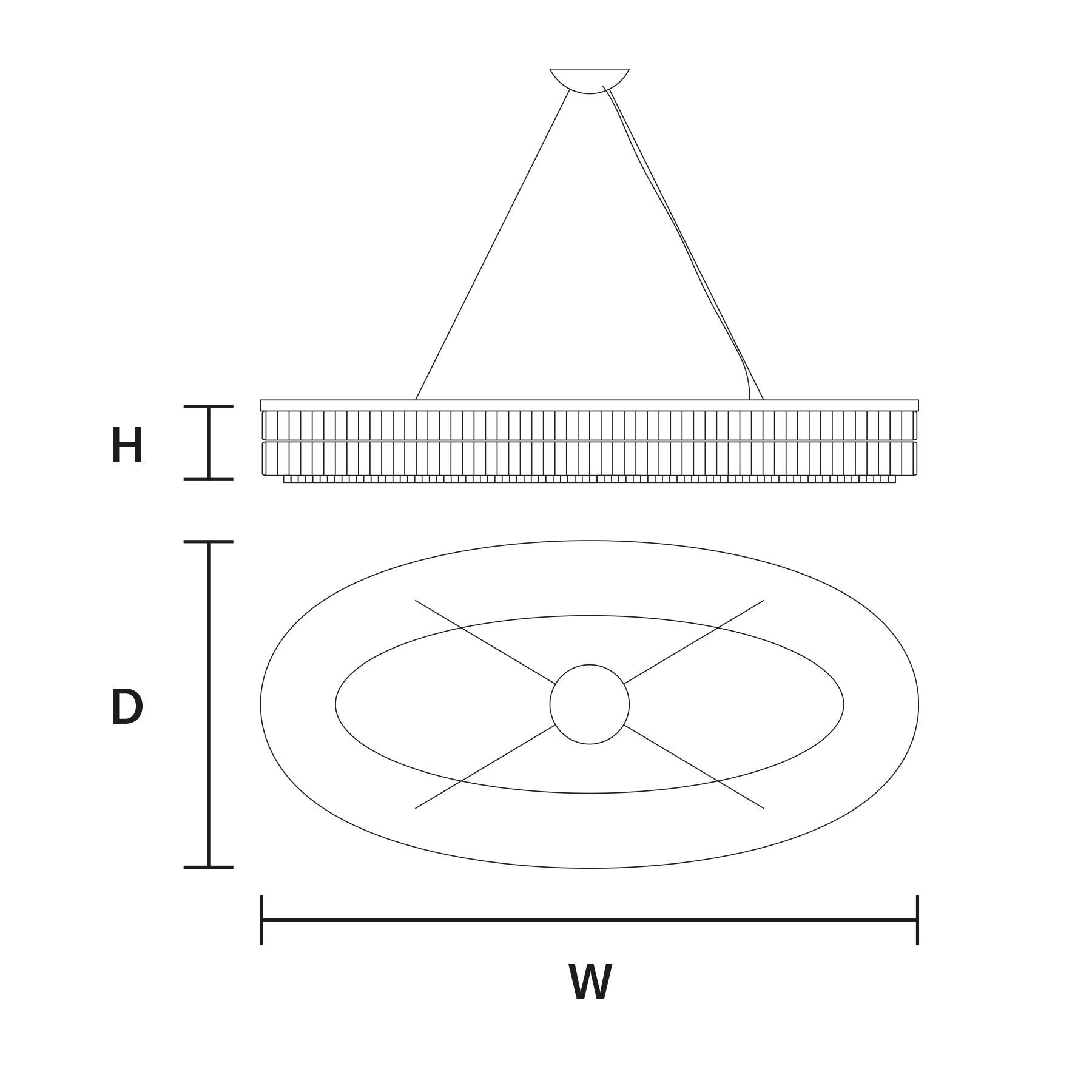 Окрашенный металлический подвесной светильник с кристаллами Masiero палладий ARCH-00039894 - Вид №2