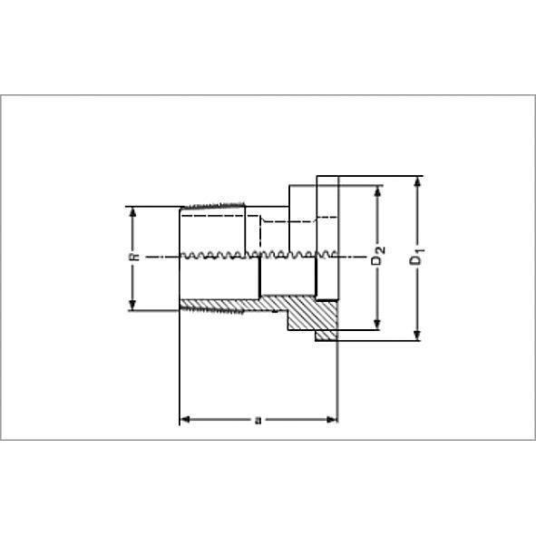 14371341 SANHA 4371G резьб.соединение НР с плоским уплотн. 3/4x1 мм  - Вид №1