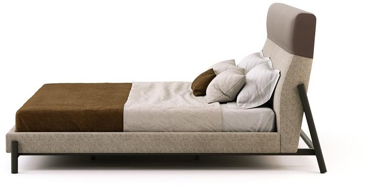 Domkapa Двуспальная кровать из ткани с мягким изголовьем sun-id-1364028 - Вид №2