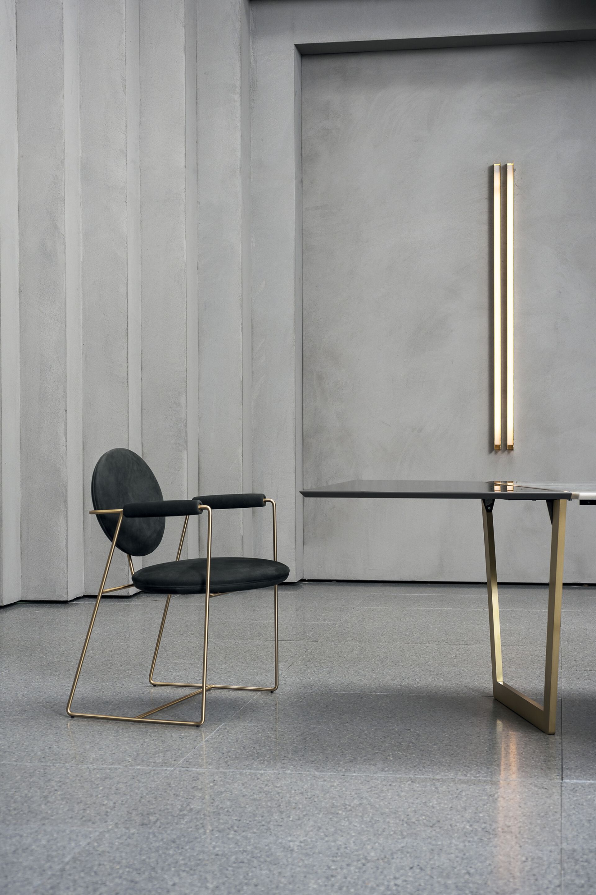 Кожаный мягкий стул с подлокотниками Baxter Gemma ARCH-00022542 - Вид №2