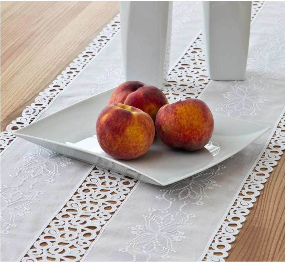 10544914 Weissfee Дорожка Weissfee "Вена" 35х270см (белая) Ткань 