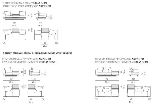 Ткань диван Minotti Коннери ARCH-00140023 - Вид №32