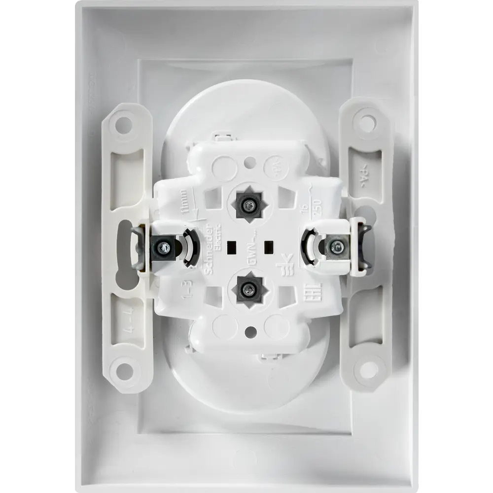 Розетка двойная встраиваемая Systeme Electric Unica без заземления, цвет белый STLM-2085245 - Вид №3