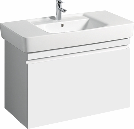 44760 IFO Renova Плоская тумба для умывальника, с ящиком и внутренним ящиком, W = 524 мм, W1 = 600 мм, T = 438 мм, темно-серый  - Вид №8