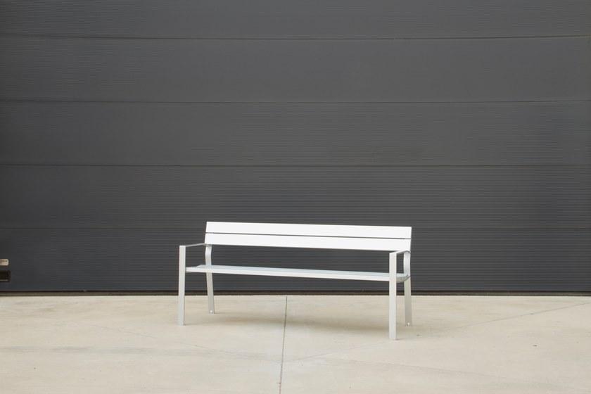 URBIDERMIS Скамья алюминиевая с подлокотниками со спинкой Harpo sun-id-1426561 - Вид №1