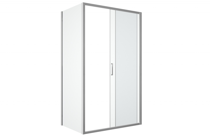 Душевое ограждение (без поддона), одна раздвижная дверь DROP BS120.3100A bravat - Вид №3