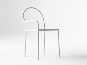 Металлический стул с открытой спинкой