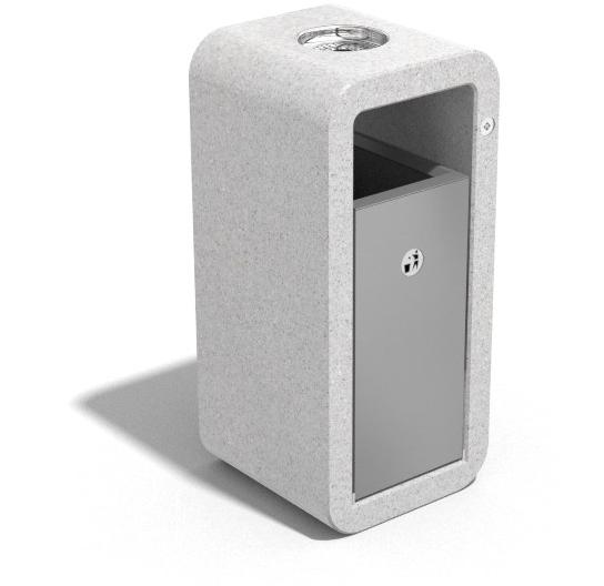 ENCHO ENCHEV - ETE Бетонный мусорный бак с крышкой для улицы  240  - Вид №2