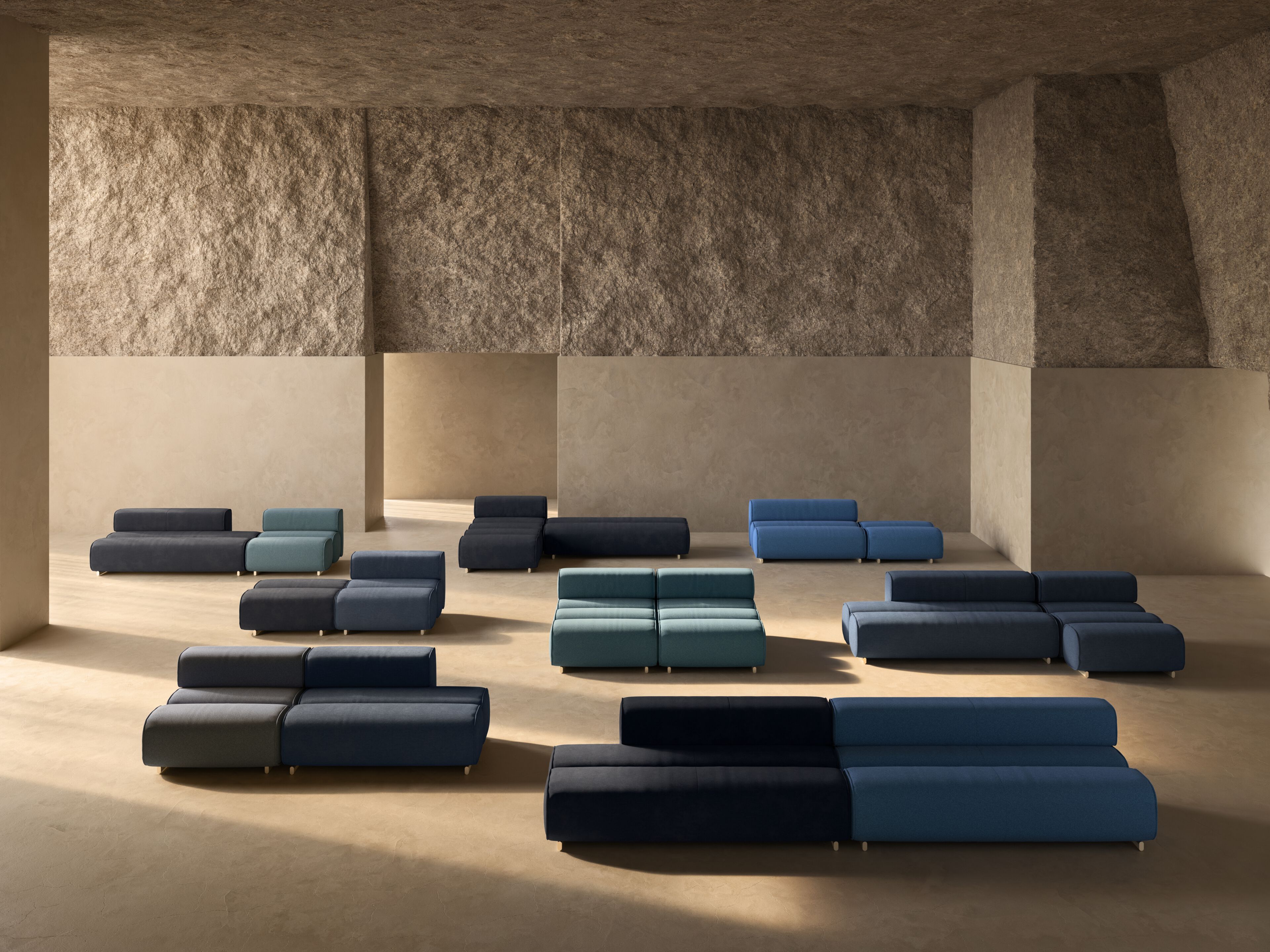 Съемный прямоугольный пуф из ткани Desalto Unlimited ARCH-00109990 - Вид №3