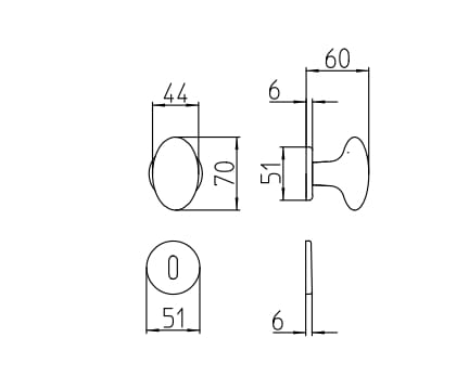 Дверная ручка Mandelli1953 744 ARCH-00032110 - Вид №2