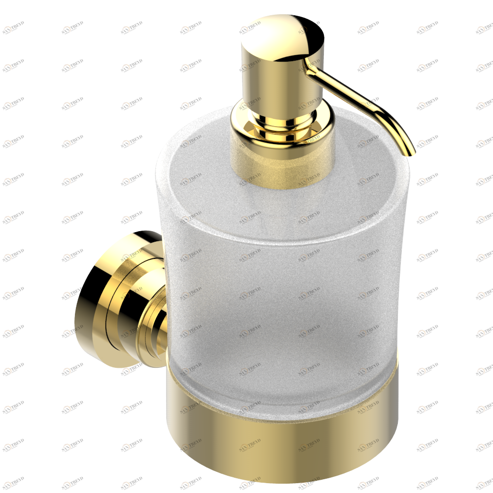 U6K-613 Дозатор для жидкого мыла настенный Thg-paris Beyond crystal с синим хрусталём Покрытие PVD золотистый цвет U6K-613 CAT.F