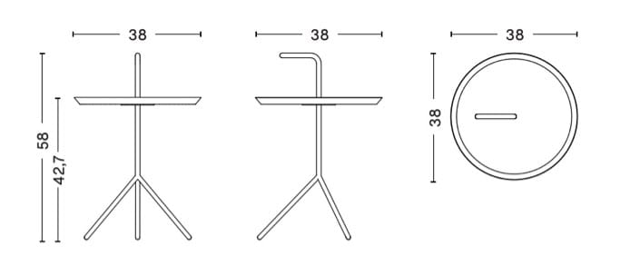 Стальной круглый журнальный столик In Stock Hay ARCH-00008789 - Вид №3