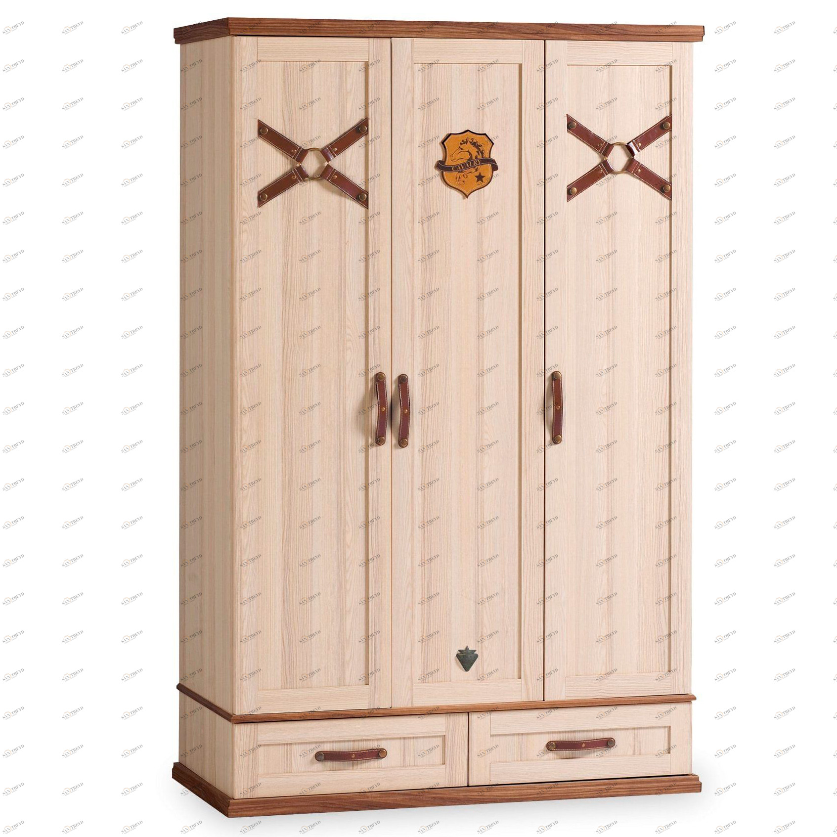 Шкаф трехстворчатый с ящиками светлый орех Royal CILEK ROYAL 00-3832574 Бежевый Santreyd