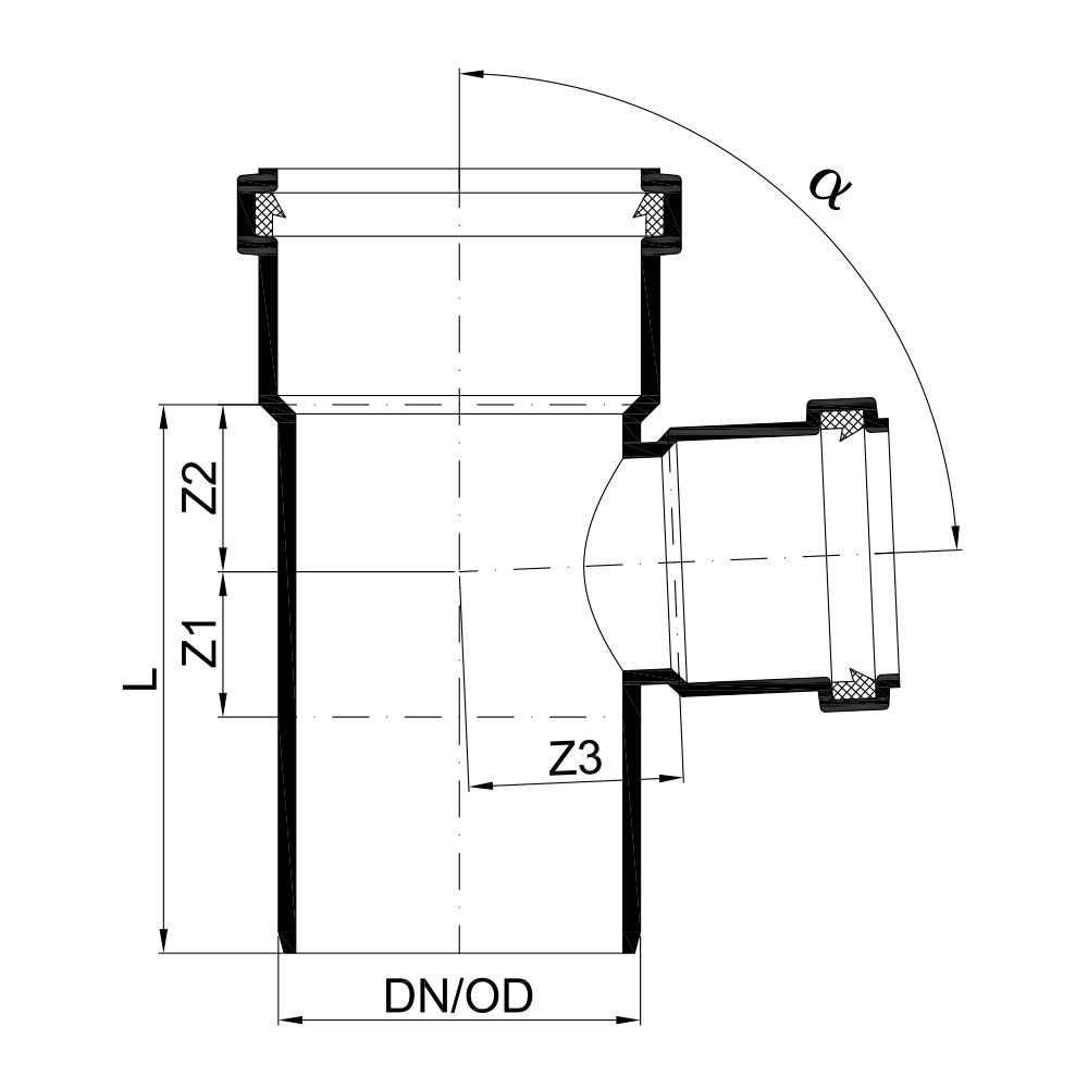 02613 Тройники Tece  - Вид №1