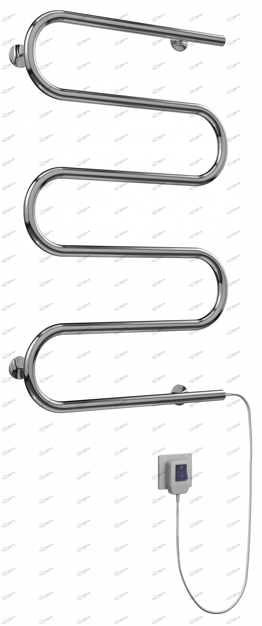 4620768883972 ЭЛЕКТРИКА Электро 25 Ш-обр 600х800 Полотенцесушитель TERMINUS Нержавеющая сталь 