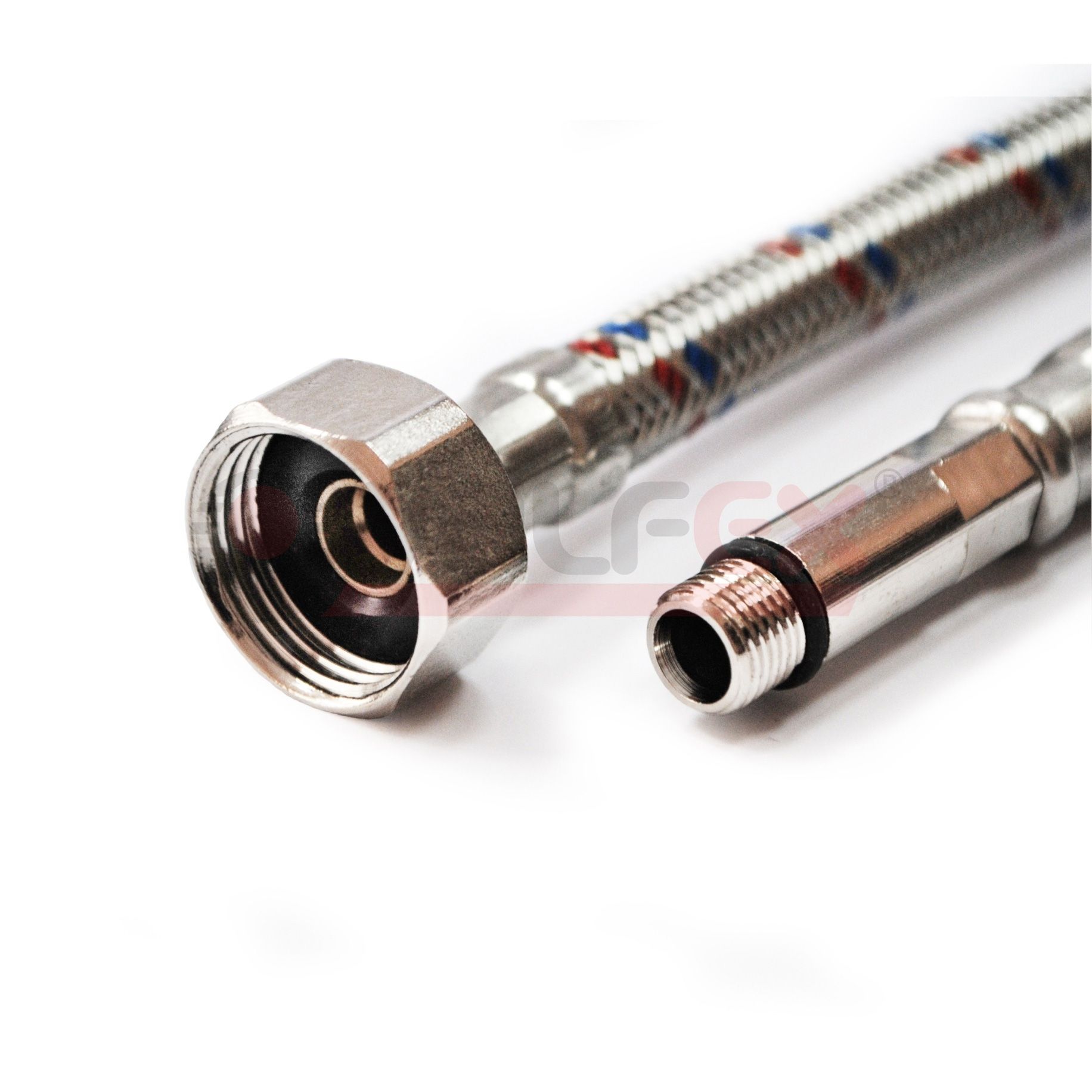 S/S M10*18-F1/2" 100 сm Valfex Гибкая подводка для смесителей 