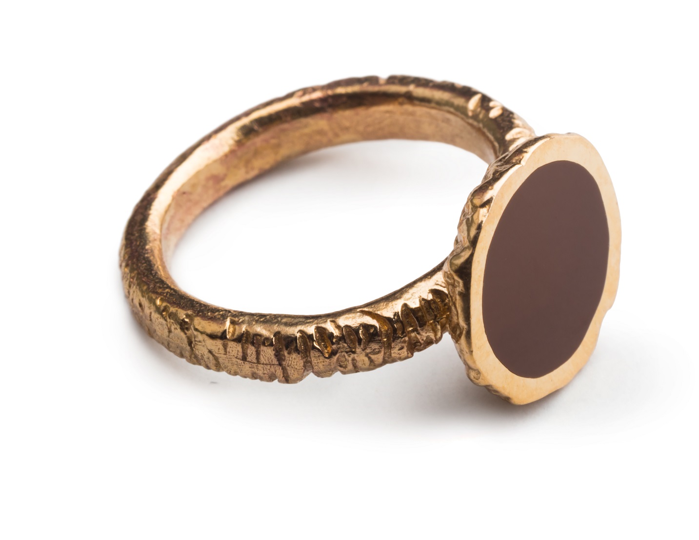 EB127 Кольцо, коречневый, бронза, эмаль ELENA BERTELLOTTI Santreyd 