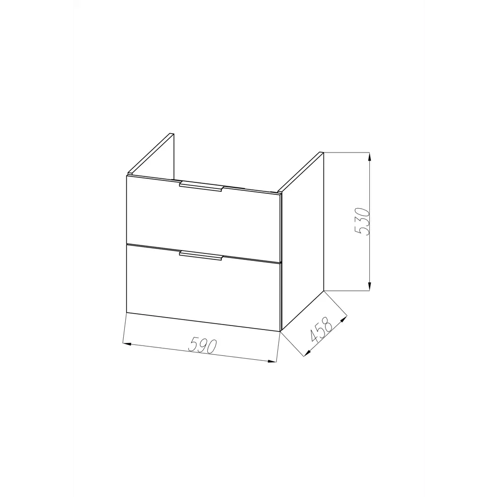 Тумба под раковину подвесная Sensea Essential 60 см цвет дуб STLM-2133366 - Вид №15