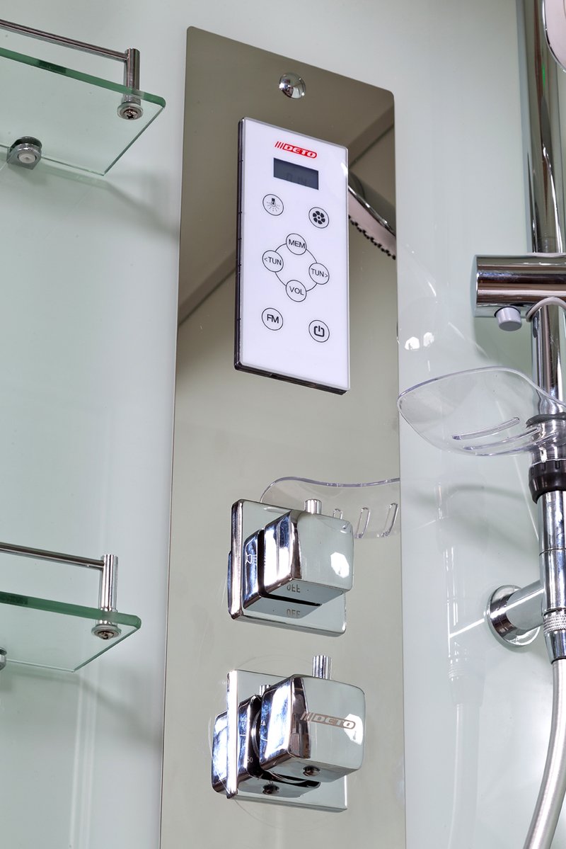 L 801 N с гидромассажем BLACK Душевая кабина DETO Серия L Z120 KERAVA с электрикой - Вид №5