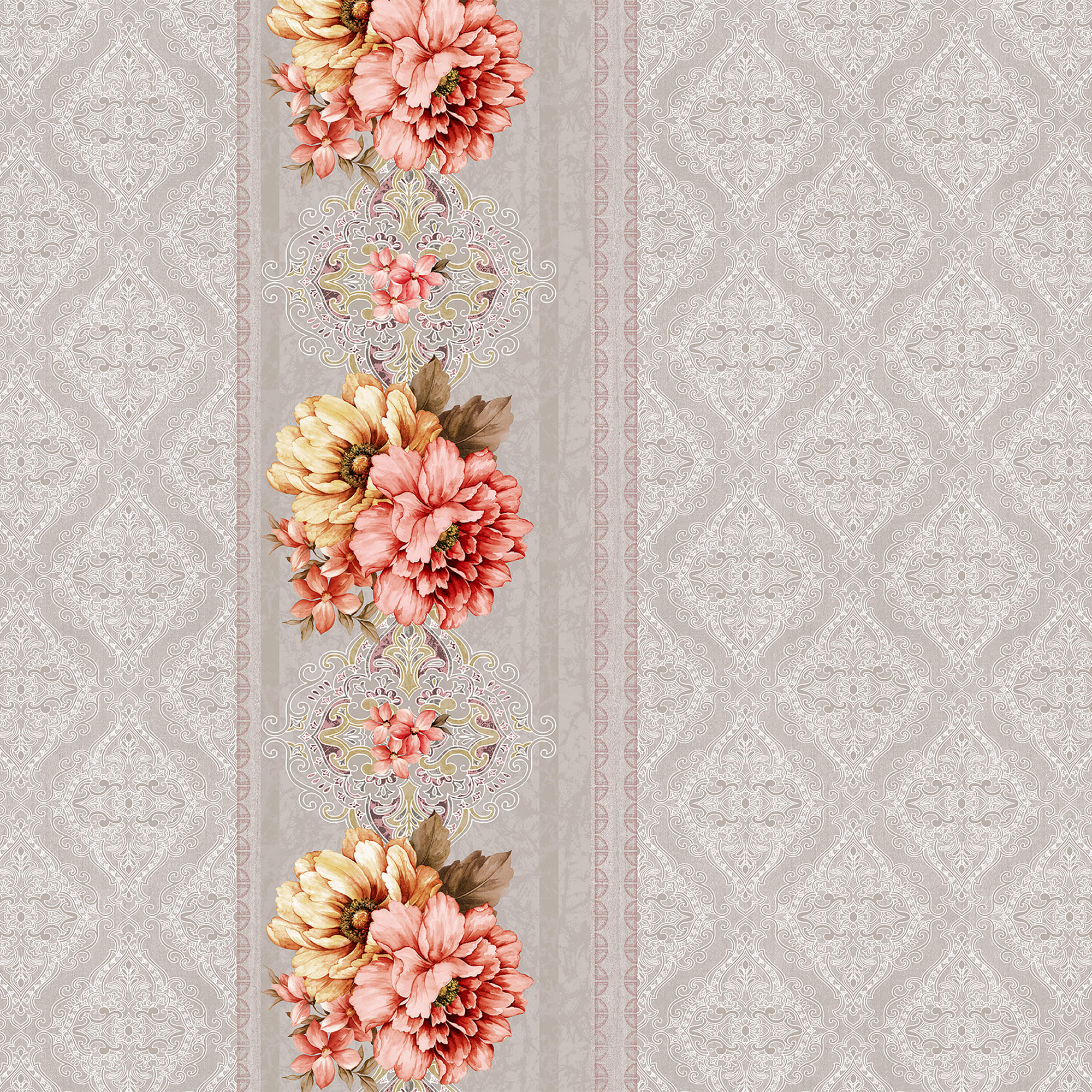 82681008 Скатерть с бейкой, прямоугольная, 160х135 см, цвет серый Мажор Santreyd 