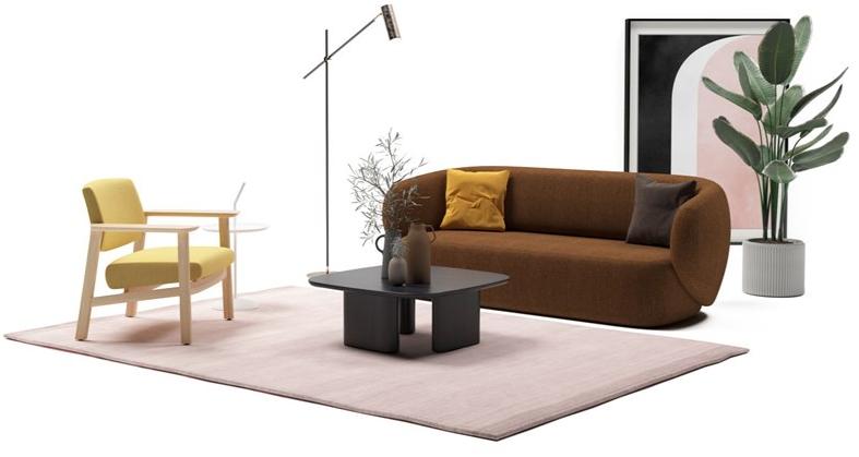 Grado Design 3-х местный тканевый диван Swell Swe-sf-3s - Вид №1