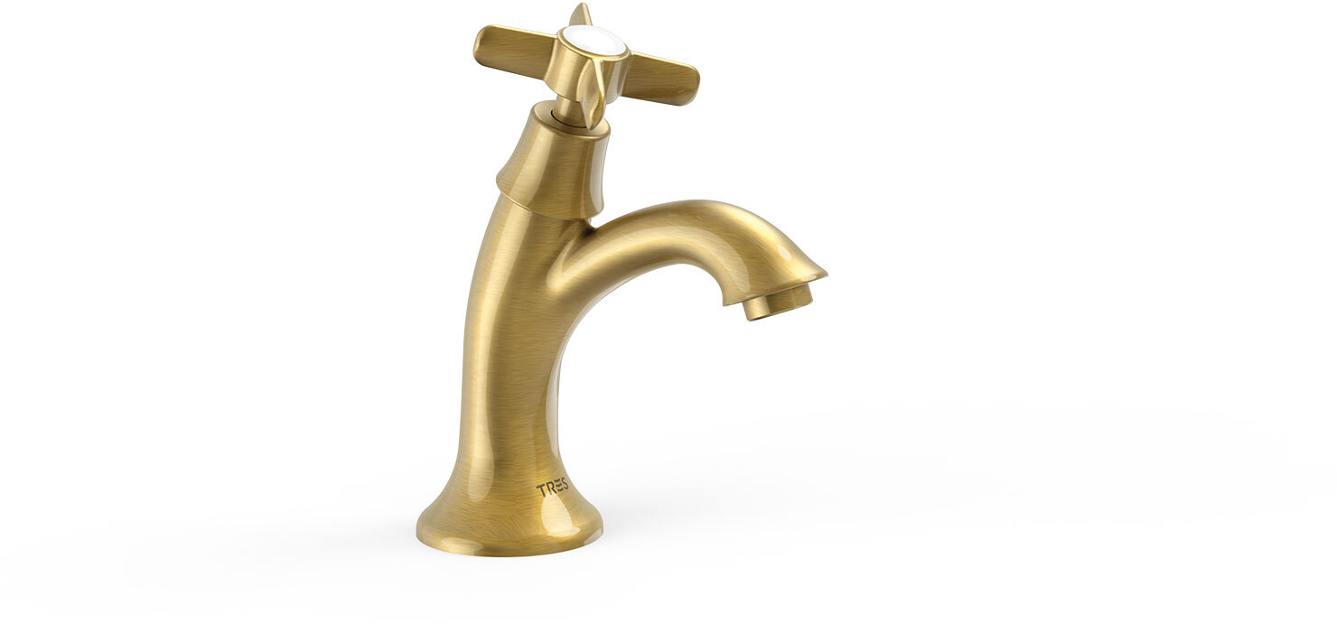 Кран для умывальника TRES CLASIC с 1 выпуском воды-24250301LV TRES