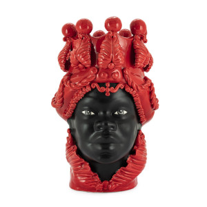 201082-40 ABHIKA ВАЗА MORO BIG LADY SIMPLY MAT RED