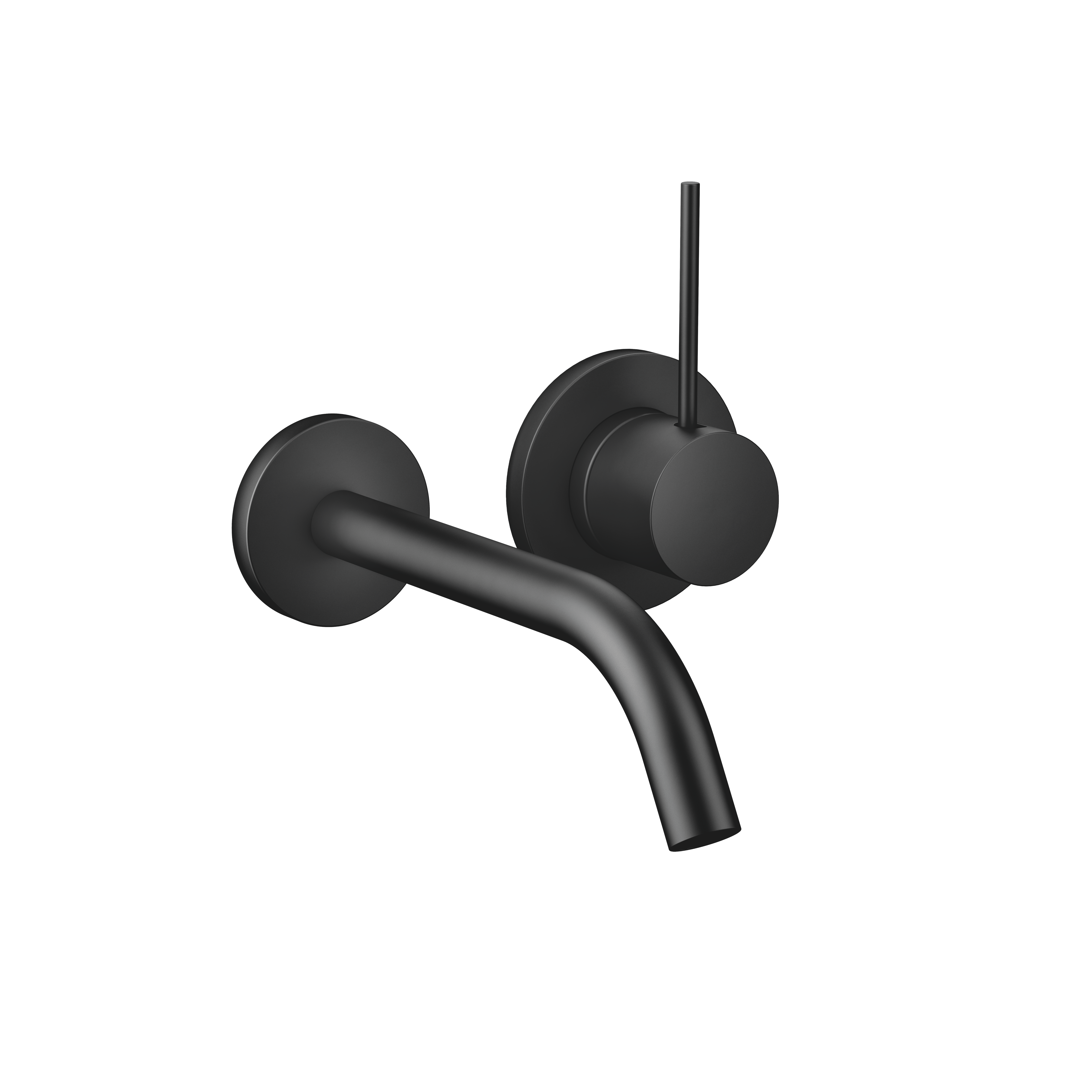 META  SLIM Смеситель для раковины, настенный, однорычажный, без донного клапана - матовый черный 36860662-33 DornBracht 