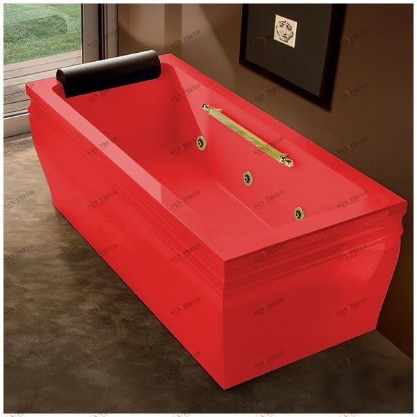 Ванна с гидромассажем красная с золотом Gruppo Treesse Blanque 1880 V168B-SX-KZ STXV168BSXKZ