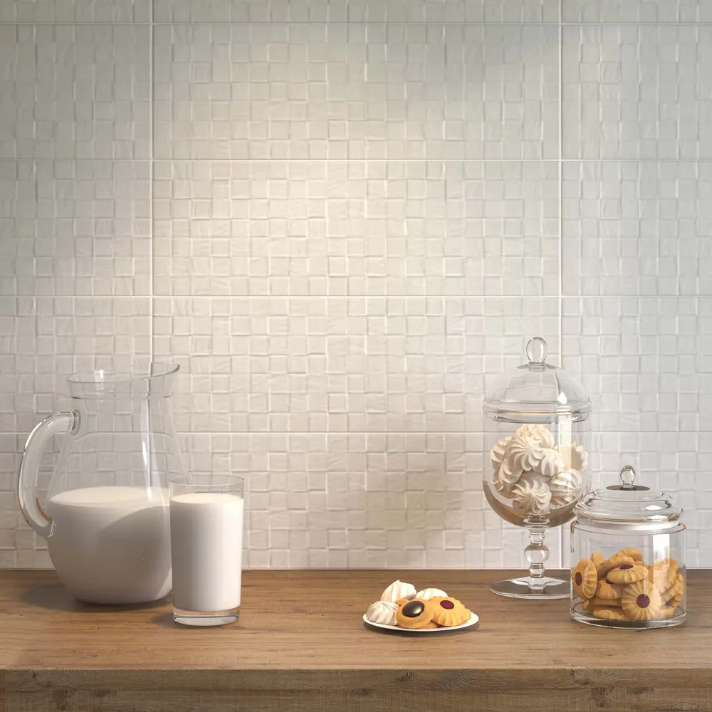 Плитка настенная Kerama Marazzi Сигма 20x60 см 1.2 м² матовая цвет белый мозаика 87653859 STLM-2177461 - Вид №4