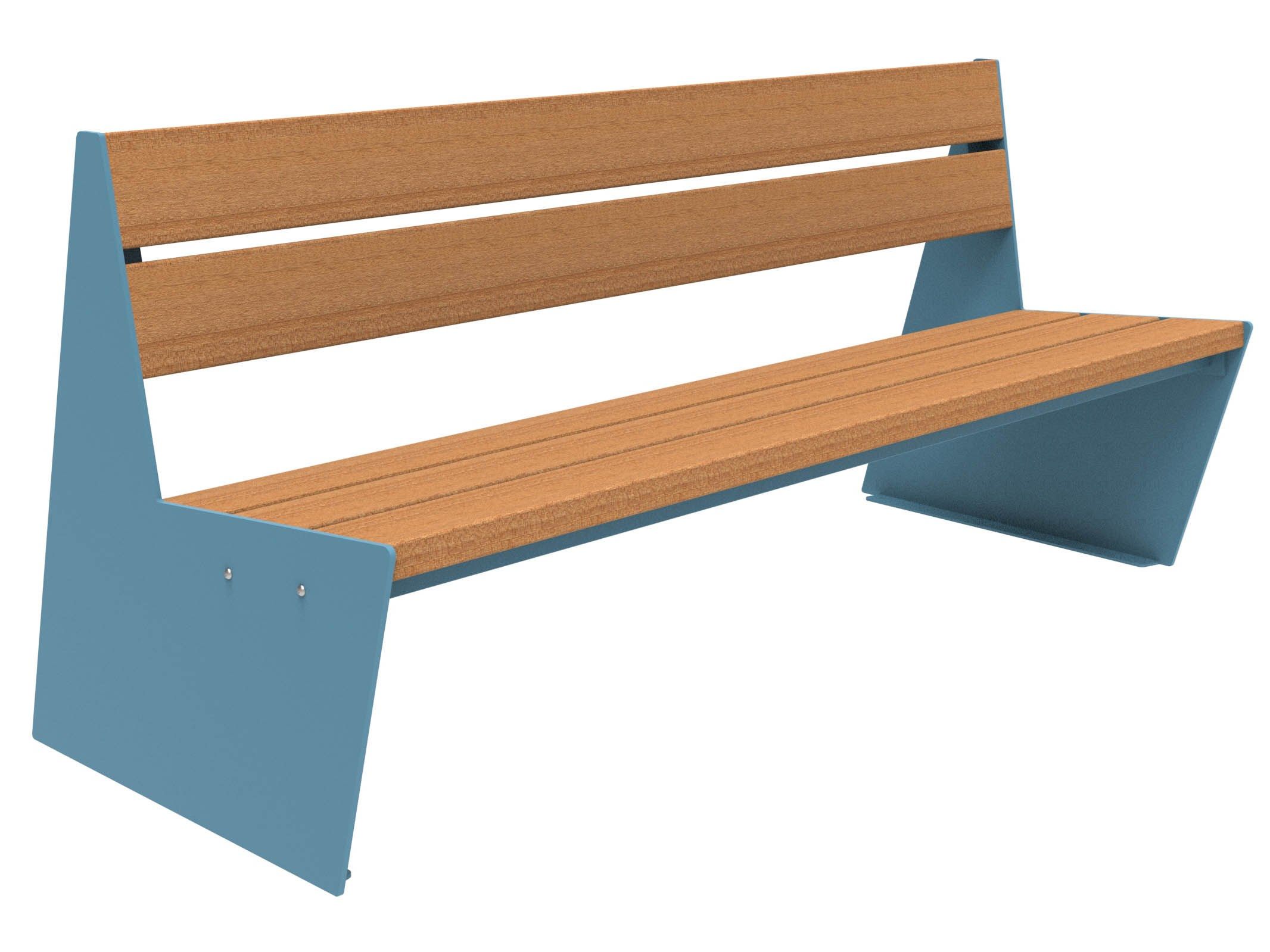 Скамья из окуме со спинкой Lazzari Sharp ARCH-00087617 - Вид №9