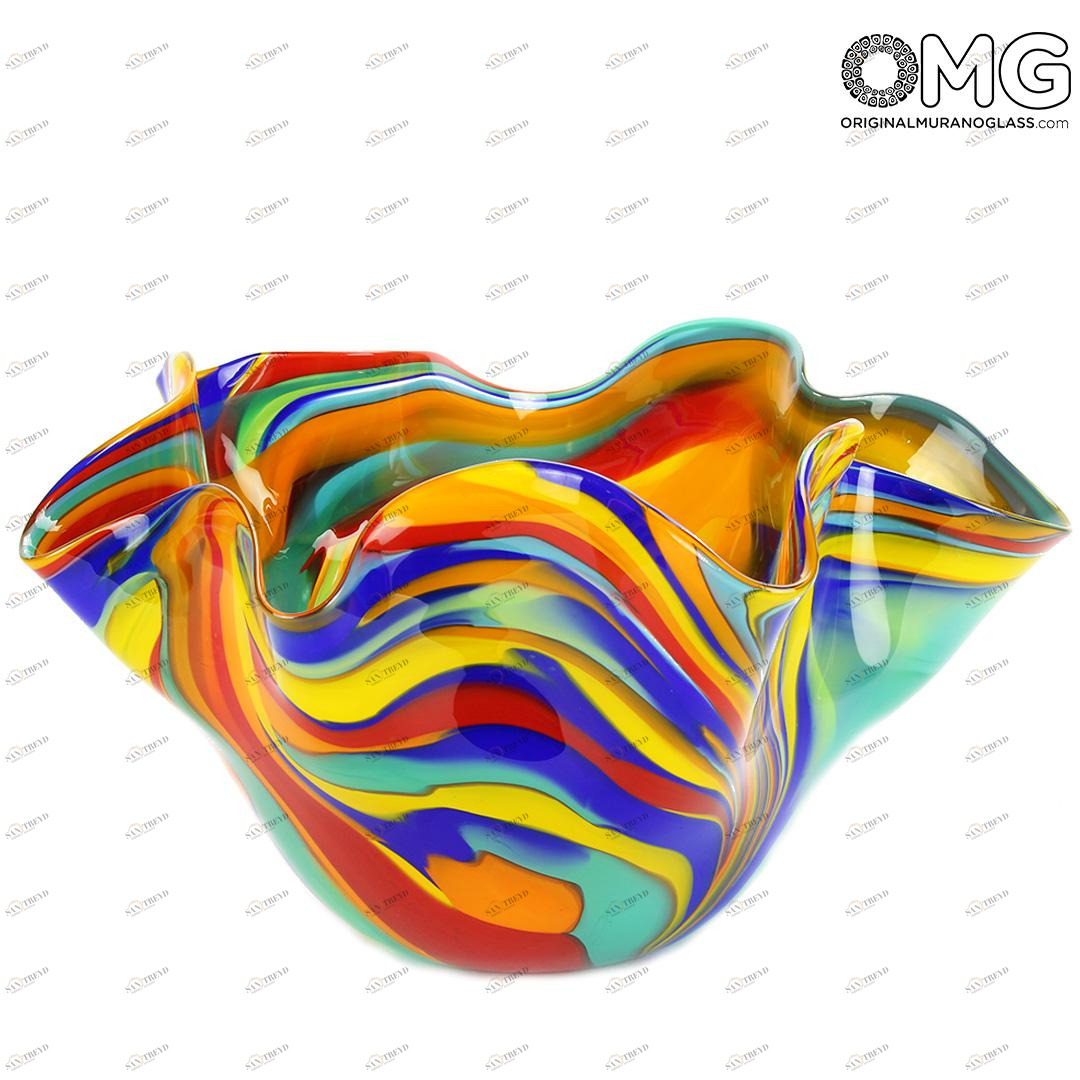 4688 ORIGINALMURANOGLASS Ваза Жёлтый Тюльпан - муранское стекло 30 см 