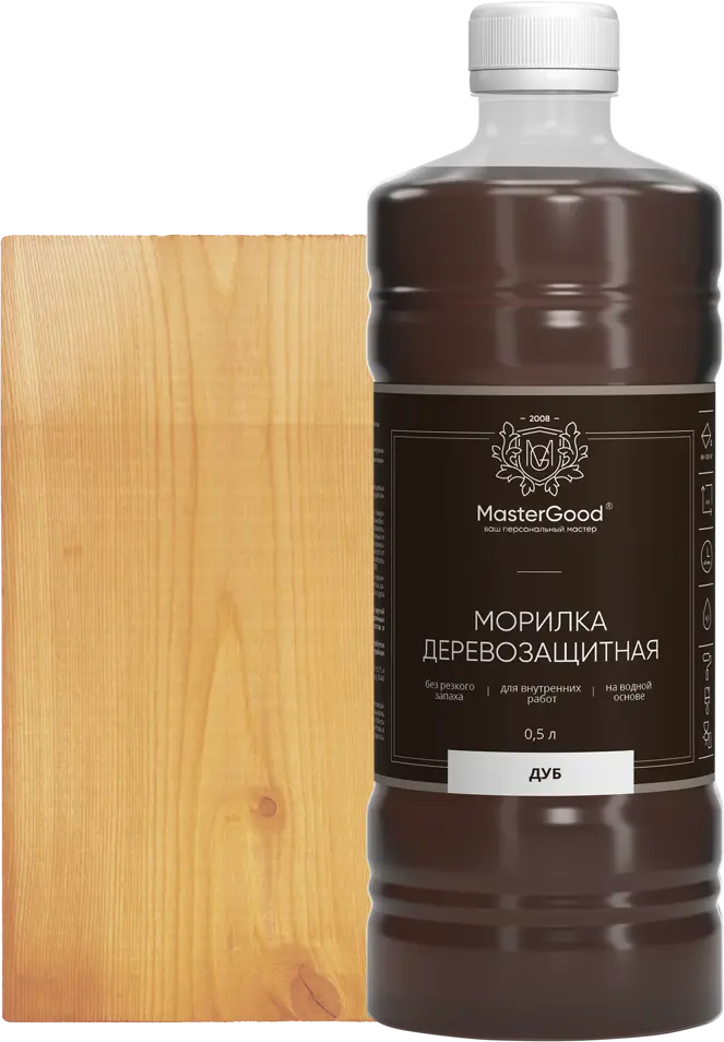 88038572 Морилка для дерева на водной основе Good Master 0.5 л цвет дуб STLM-0076607