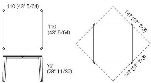 Agapecasa Квадратный открывающийся стол sun-id-1428478 - Вид №2