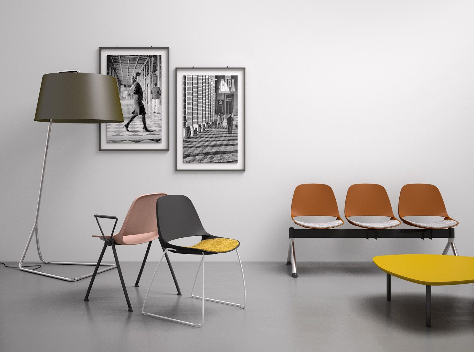 Стул из стали и полипропилена Leyform ARCH-00109209 - Вид №4