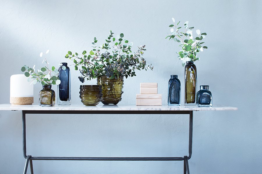 Ваза yarn 26 см тёмно-синяя LSA INTERNATIONAL ДИЗАЙНЕРСКИЕ 253377 Синий  - Вид №2