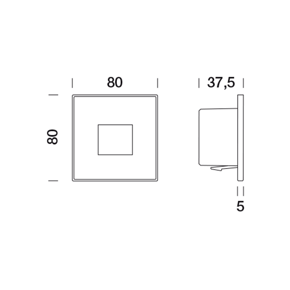 5002299 Светильник встраиваемая в стену / Наружнее освещение Platek SPY SMALL  SPY SMALL - LED 2700K Asymmetrical  - Вид №6