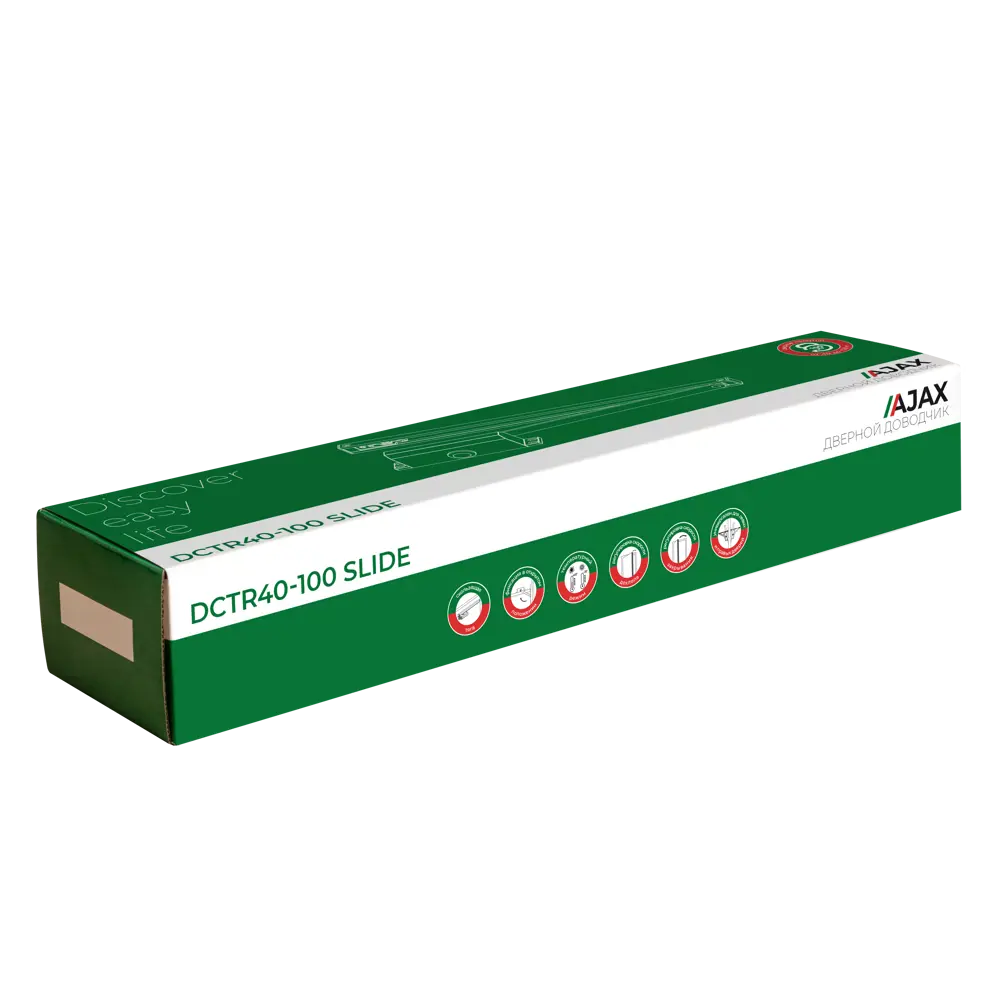 Доводчик дверной Ajax DCTR40-100 Slide для дверей 40-100 кг 89400188 STLM-1564743 - Вид №2