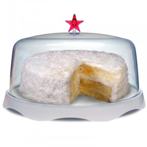 QL10039-WH Тортовница подарочная merry tray большая белая Qualy