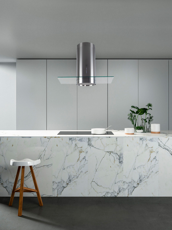 8130122 Вытяжка островная MBS MILTONIA 190 ISLAND GLASS серебристый/прозрачный STDN-0128940 - Вид №9