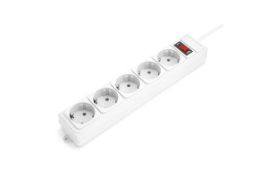 15925631 Фильтр-удлинитель PC 5м 5р, бел. 10А/2,2кВт PG-B-5M Power Cube