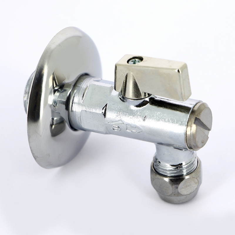 Кран шаровой угловой с фильтром, розеткой и соединителем для медной трубки хромированный ITAP 10х1/2" 38512 - Вид №3