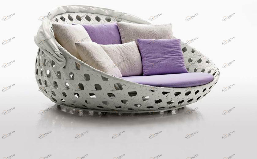 B&B Italia Outdoor 2-х местный садовый диван из полиэтилена Canasta sun-id-1456682