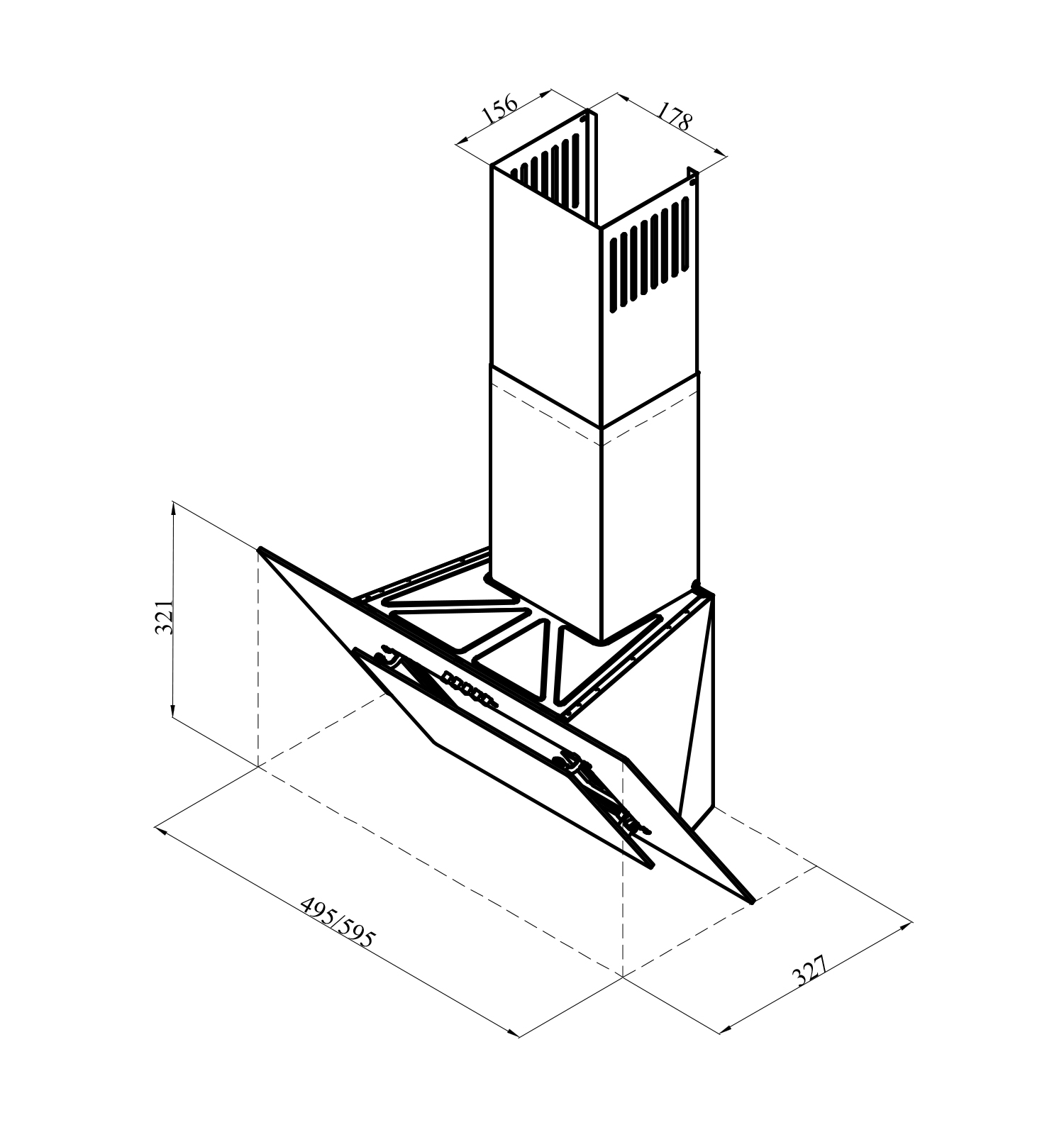 9919448 Вытяжка наклонная LEX MIRA 600 белый/белый STDN-0017284 - Вид №7