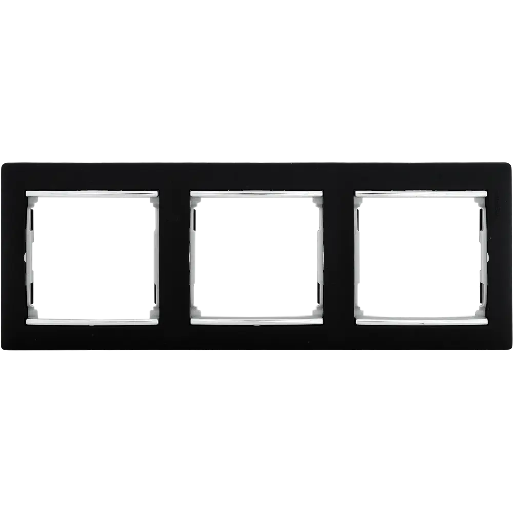 Рамка для розеток и выключателей Legrand Valena 3 поста, цвет ноктюрн/серебряный штрих STLM-2163796