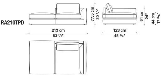 B&B Italia Модульный угловой диван из ткани Richard sun-id-1472345 - Вид №64