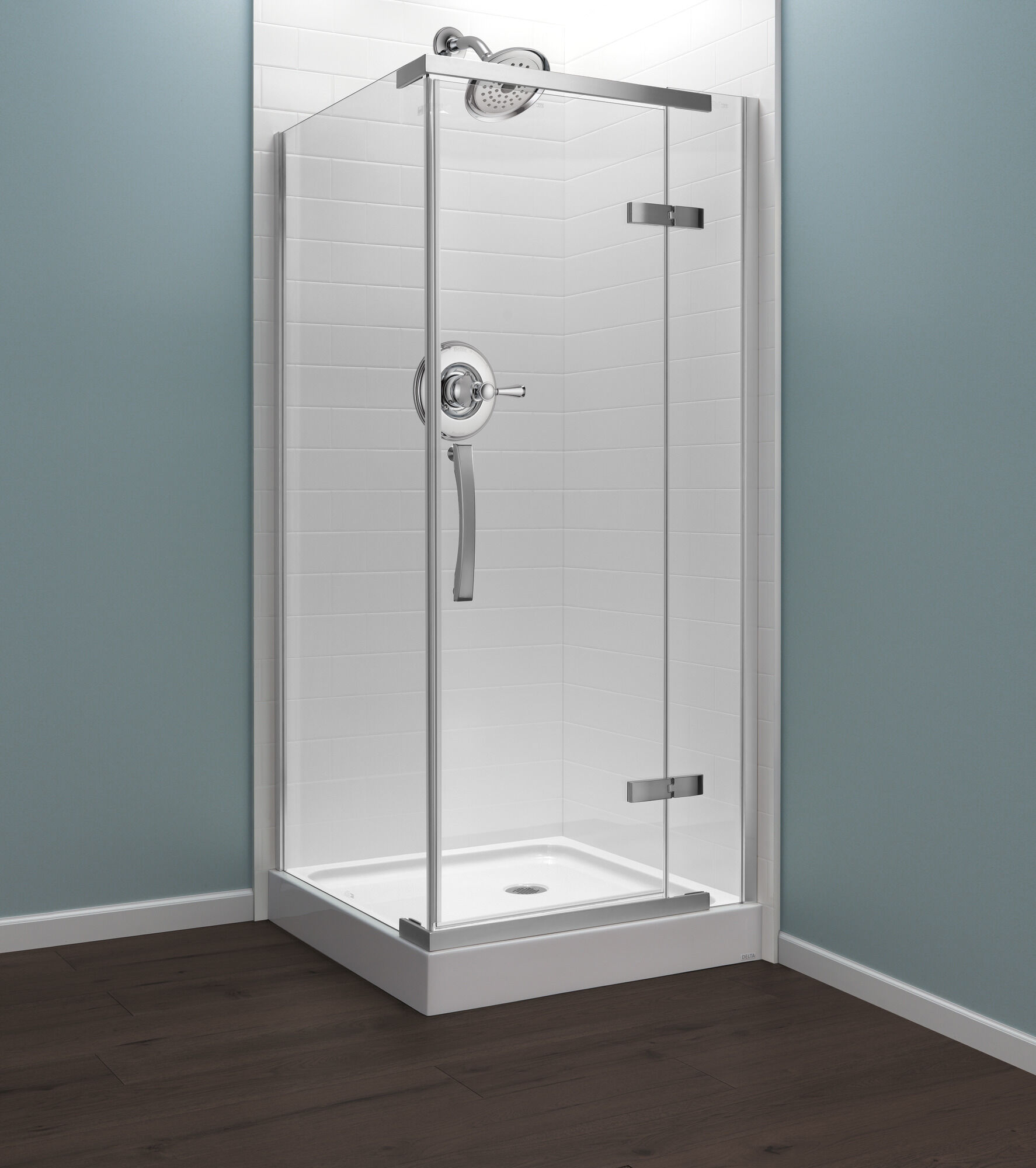 Подставка для душа 36 x 36 дюймов Delta Faucet B710912-3636-WH - Вид №1