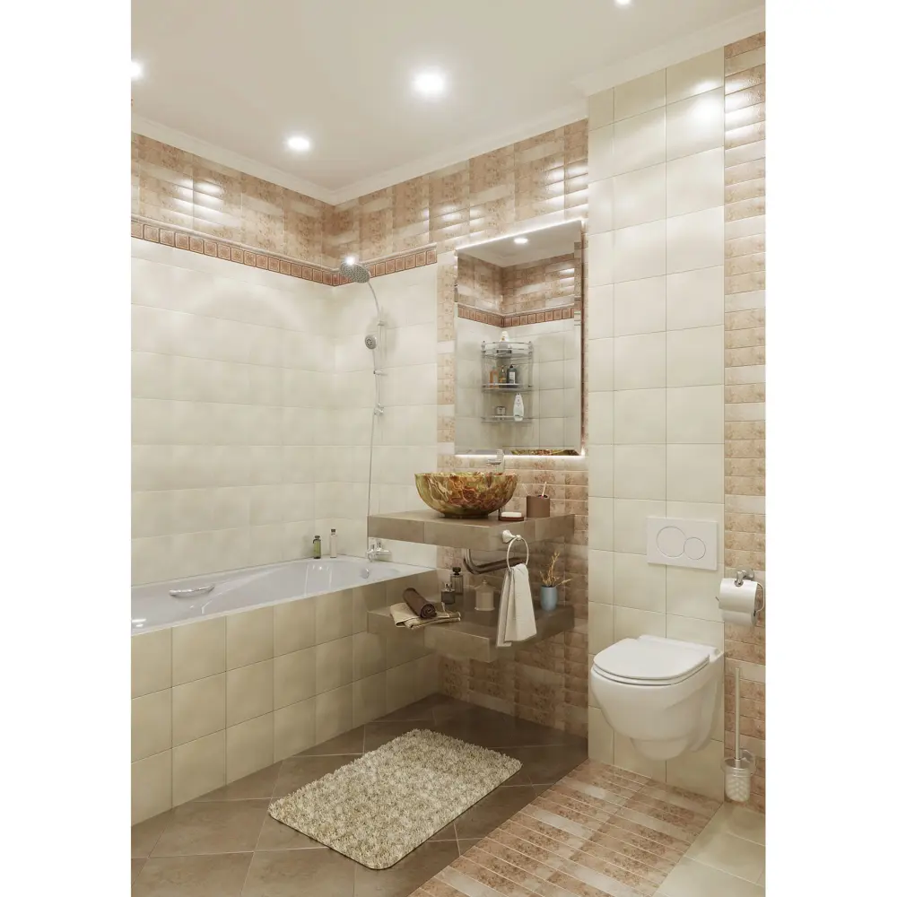 Вставка напольная Карфаген 7х7 см цвет коричневый 15624431 STLM-2062842 Santreyd - Вид №3
