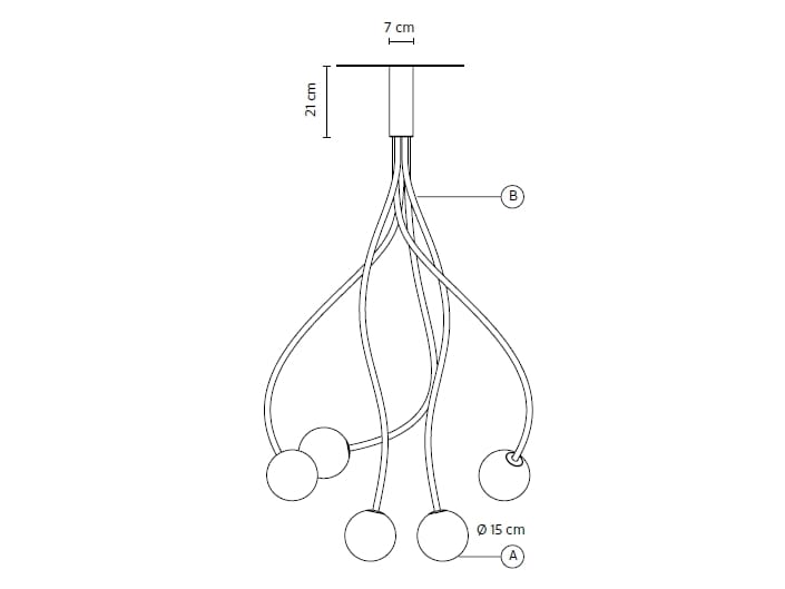 Потолочный светильник из травленого стекла с гибкой рукояткой Karman Moony ARCH-00112468 - Вид №4